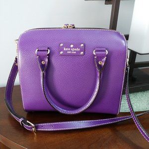 Kate Spade Purple Bowling Bag Satchel Crossbody